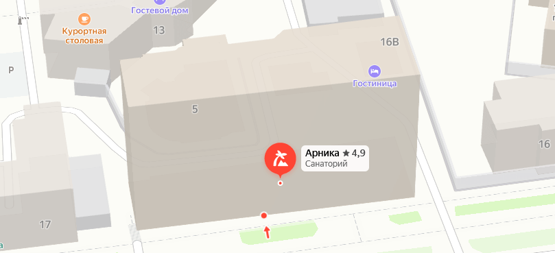 Санаторий «Арника» на карте 