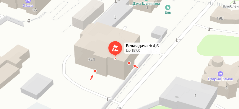 Санаторий «Белая дача» на карте 