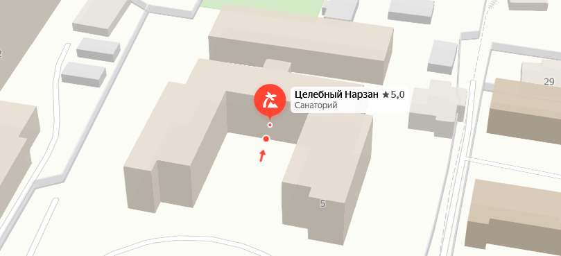 Санаторий «Целебный Нарзан» на карте 