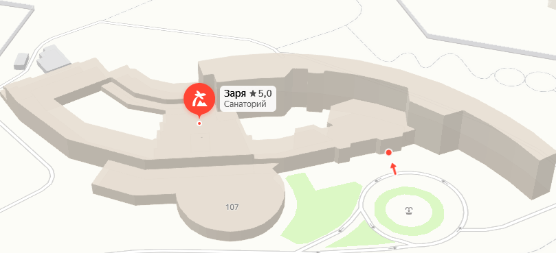 Санаторий «Заря» на карте 