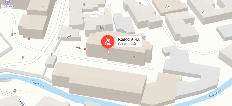 Санаторий «Колос» на карте 